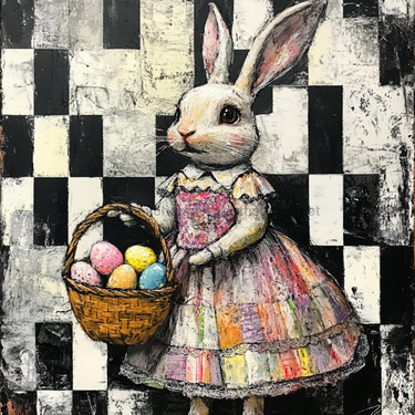 Easter Rabbit Sign, DCO-13423, Sign For Wreath, 10x10